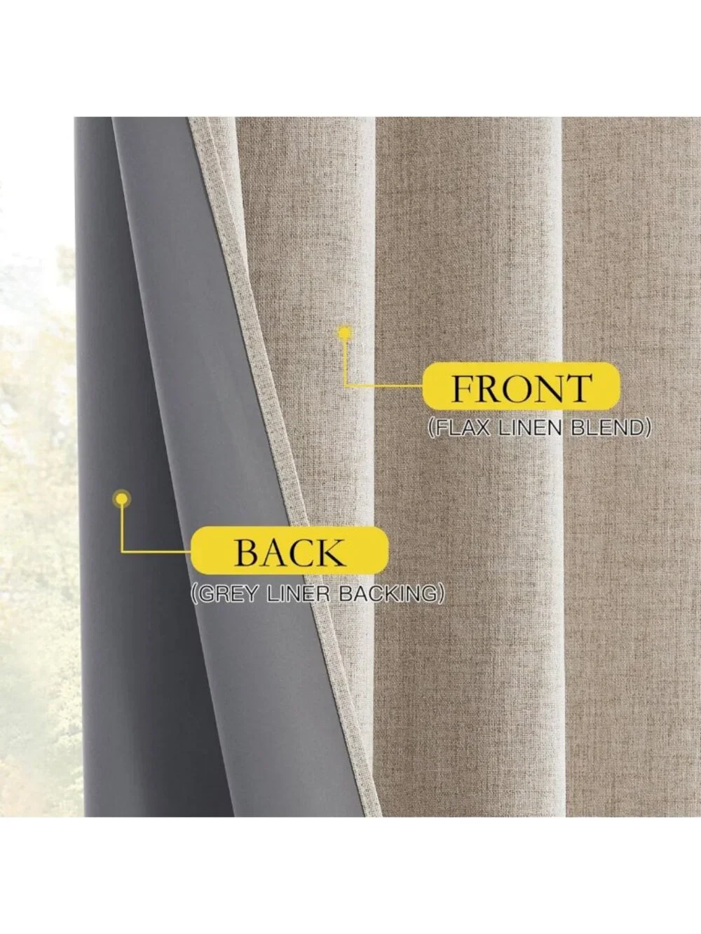 Blackout Curtains 2 Panels Set, 42x84 Inch, Thermal Insulated Room Darkening